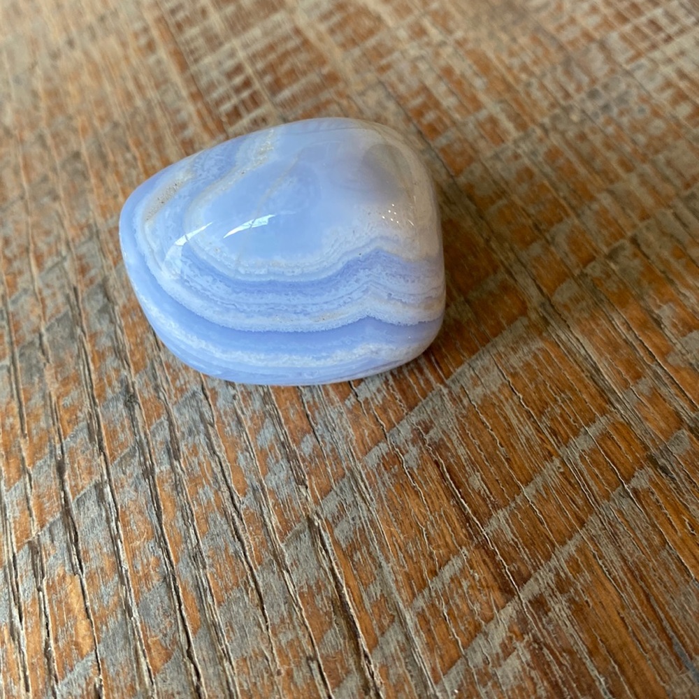 Blue lace agate crystal